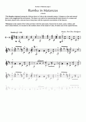 Rumba in Matanzas (sheet music)