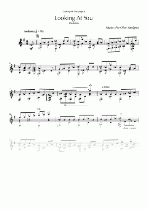 Looking at You (sheet music)