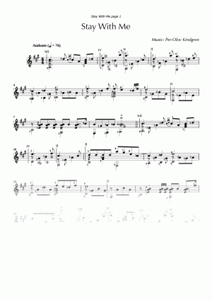 Stay With Me (sheet music)