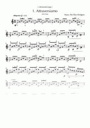 Attraversiamo (sheet music)