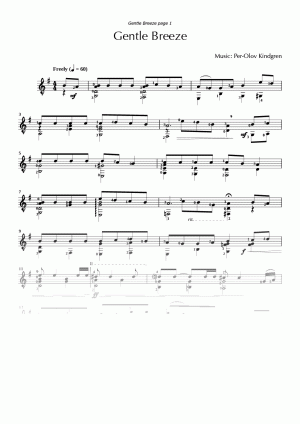 Gentle Breeze (sheet music)