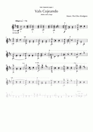 Vals Cojeando (sheet music)
