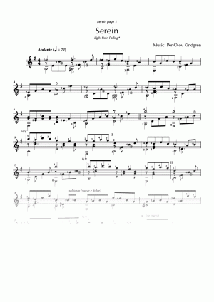 Serein (sheet music)