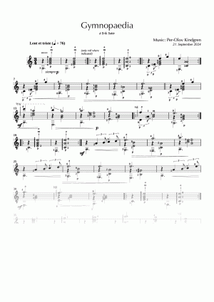 Gymnopaedia (sheet music)