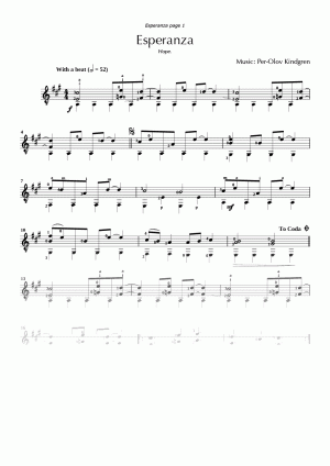 Esperanza (sheet music)