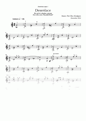Desenlace (sheet music)