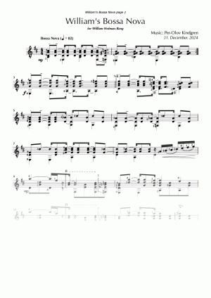 William's Bossa Nova (sheet music)